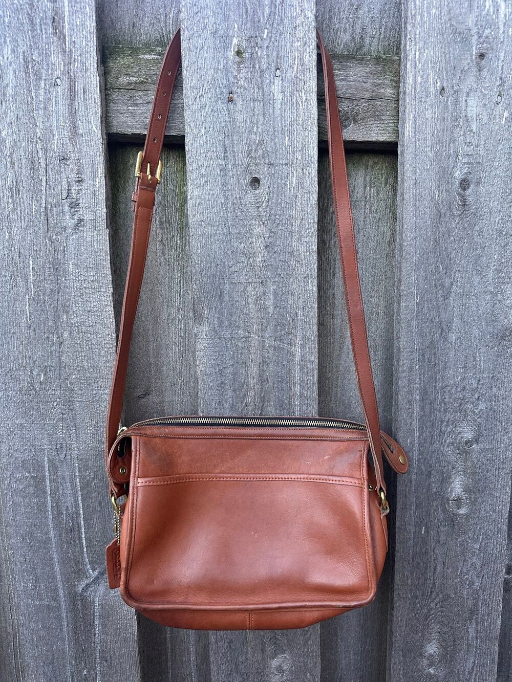 Vintage COACH Bag British Tan Leather Bag *Fair Condition Rehab Project*